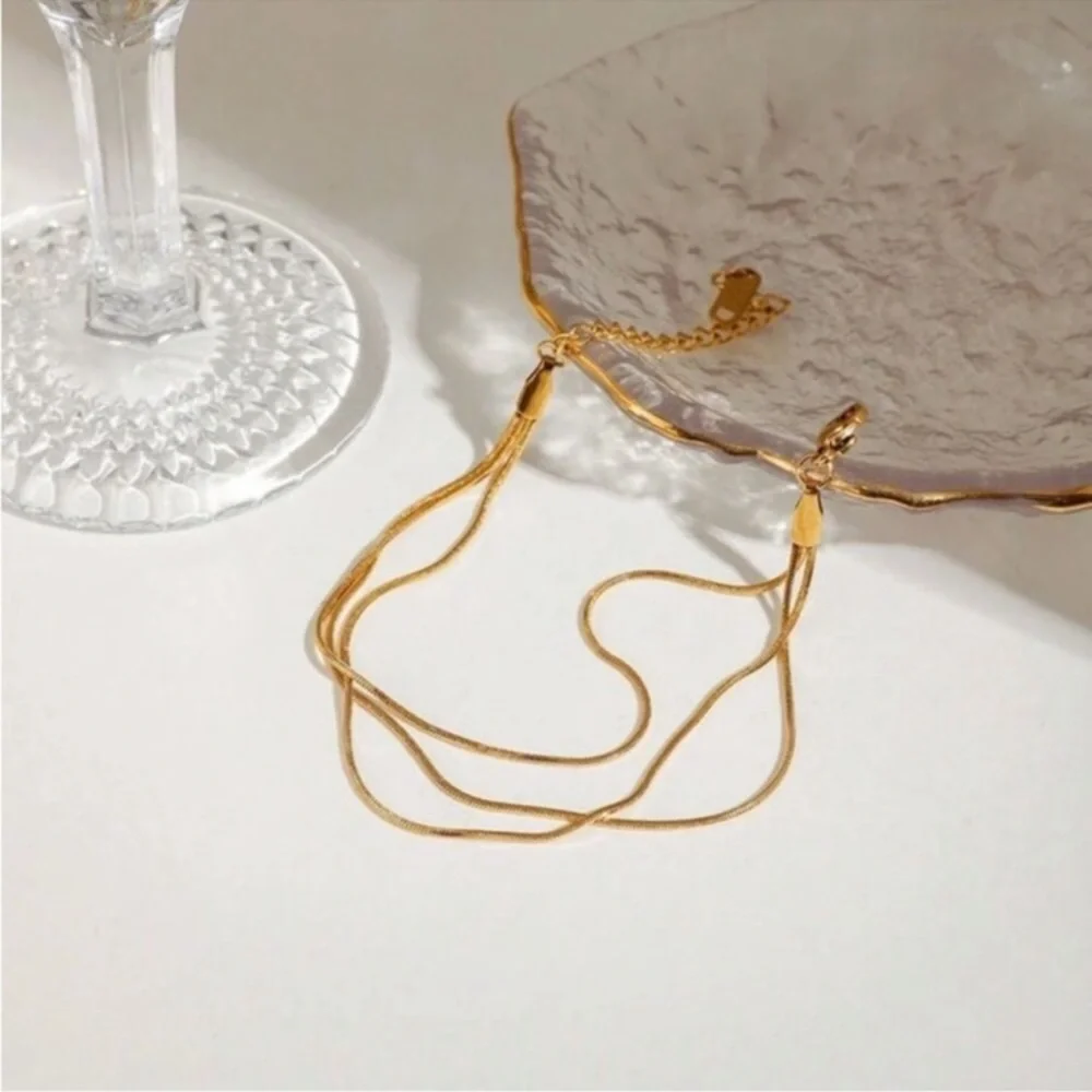 Triple chain Bracelet 18k gold plated new